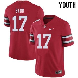 NCAA Ohio State Buckeyes Youth #17 Kamryn Babb Red Nike Football College Jersey QDQ0545JJ